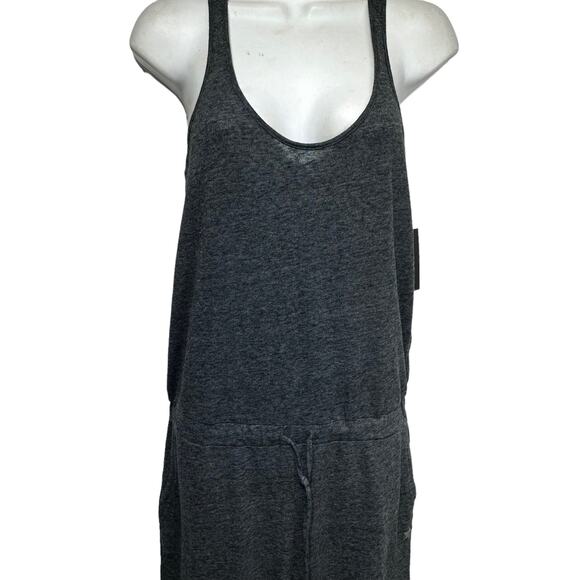 Joe's Jeans Racerback Heather Knit Grey Jumpsuit Lounge Wear Wide Leg Size S - Picture 2 of 9